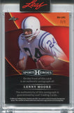 2026 Lenny Moore Leaf Sports Heroes RED ICE AUTO 1/1 ONE OF ONE AUTOGRAPH #BA-LM1 Baltimore Colts HOF