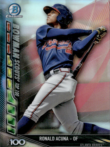 2017 Ronald Acuna Jr. Bowman Chrome BOWMAN SCOUTS UPDATES #BSU-RA Atlanta Braves