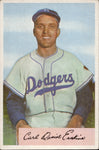 1954 Carl Erskine Bowman #10 Brooklyn Dodgers BV $30