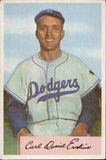 1954 Carl Erskine Bowman #10 Brooklyn Dodgers BV $30