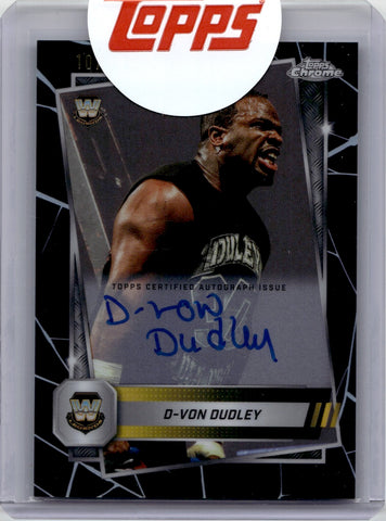 2025 D-Von Dudley Topps Chrome WWE BLACK REFRACTOR AUTO 10/01 AUTOGRAPH #115 WWE Legend