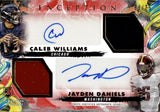 2024 Caleb Williams Jayden Daniels Topps Inception ROOKIE DUAL JERSEY AUTO 68/75 AUTOGRAPH RELIC RC #DRRA-WB Bears Commanders