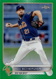 2022 Max Scherzer Topps Chrome GREEN REFRACTOR 71/99 #66 New York Mets