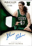 2013-14 Kelly Olynyk Panini Immaculate ROOKIE JERSEY PATCH AUTO 12/99 Boston Celtics #105
