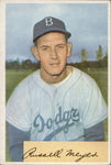 1954 Russ Meyer Bowman #186 Brooklyn Dodgers BV $20