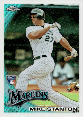 2010 Mike Stanton Topps Chrome WRAPPER REDEMPTION REFRACTOR ROOKIE RC #190 Florida Marlins