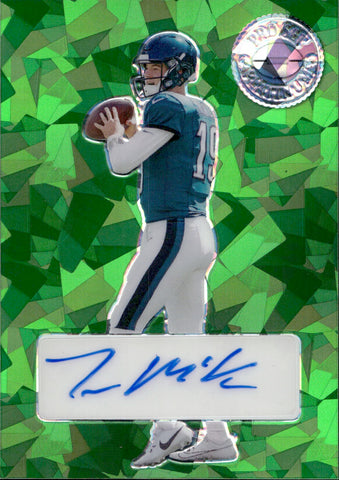2023 Tanner McKee Leaf Pro Set Platinum ROOKIE GREEN ICE AUTO 2/2 AUTOGRAPH RC #PL-TM1 Philadelphia Eagles