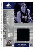 2002-03 Dirk Nowitzki Upper Deck SP Game Used Edition ALL-STAR APPAREL JERSEY RELIC #DN-AS Dallas Mavericks