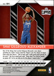 2018-19 Shai Gilgeous-Alexander Panini Prizm ROOKIE RC #184 Los Angeles Clippers 7