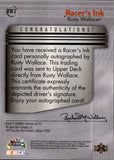 1999 Rusty Wallace Upper Deck Maxx RACERS INK AUTO #RW3