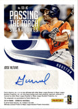 2018 Craig Biggio Jose Altuve Panini Donruss RED PASSING THE TORCH DUAL AUTO JERSEY NUMBER 07/25 AUTOGRAPH #SS-JC Houston Astros