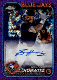 2024 Spencer Horwitz Topps Chrome ROOKIE PURPLE SPECKLE REFRACTOR AUTO 293/299 AUTOGRAPH RC #AC-SH Toronto Blue Jays