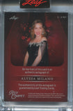 2025 Alyssa Milano Leaf Red Carpet PURPLE FOIL AUTO 5/5 AUTOGRAPH #A-AM1 Charmed