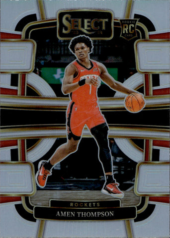 2023-24 Amen Thompson Panini Select HOLO SILVER CONCOURSE ROOKIE RC #96 Houston Rockets