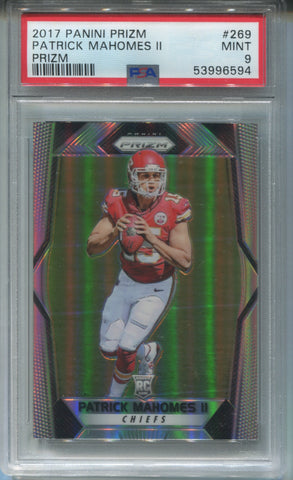 2017 Patrick Mahomes Panini Prizm HOLO SILVER PSA 9 #269 Kansas City Chiefs 6594