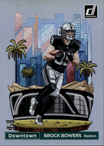 2024 Brock Bowers Panini Donruss ROOKIE DOWNTOWN RC #17 Las Vegas Raiders
