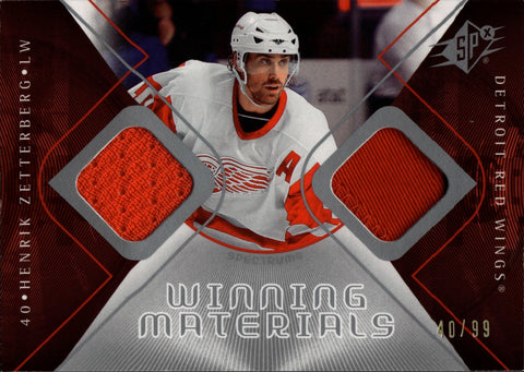 Henrik Zetterberg 2016-17 Detroit Red Wings Red Centennial Classic