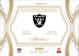 2025 Maxx Crosby Brock Bowers Panini Flawless DUAL PATCH 15/25 RELIC #DDM-LV Las Vegas Raiders
