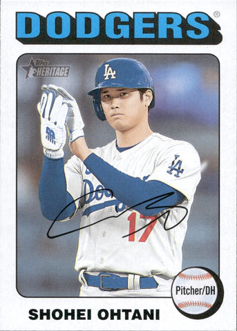 2024 Shohei Ohtani Topps Heritage WHITE BORDER SP #371 Los Angeles Dodgers