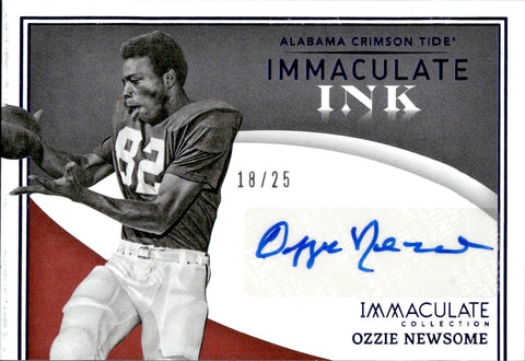 2022 Ozzie Newsome Panini Immaculate Collection Collegiate SAPPHIRE BLUE IMMACULATE INK AUTO 18/25 AUTOGRAPH Cleveland Browns HOF