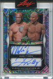 2025 Mike Tyson Floyd Mayweather Jr. Leaf Metal BLUE SCOPE DUAL AUTO 4/5 AUTOGRAPH #DA-18 Boxing