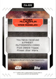 2023 Topps Finest Star Wars Ryder McLaughlin as Wade Resselian Autograph #FA-RW 38/50 GOLD REFRACTOR AUTO