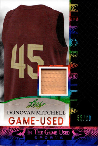 2024 Donovan Mitchell Leaf In the Game Used GAME USED MEMORABILIA JERSEY 55/60 Cleveland Cavaliers #GUM-12