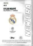 2025-26 Kylian MBappe Topps UEFA Champions League #NE-19 09/50 GOLD FOIL NEW ERA REAL MADRID
