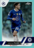 2023-24 Christian Pulisic Topps Chrome UEFA Champions League #144 053/199 AQUA REFRACTOR CHELSEA