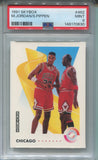 1991 Michael Jordan Scottie Pippen Skybox Basketball TEAM WORK PSA 9 #462 CHICAGO BULLS 0630