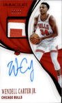 2018-19 Wendell Carter Jr. Panini Immaculate RED ROOKIE PATCH JERSEY AUTO 3/25 Chicago Bulls #138