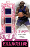 2024 Shaquille O'neal Leaf In the Game Used THE FRANCHISE TRIPLE JERSEY 17/20 Los Angeles Lakers #TF-SO1
