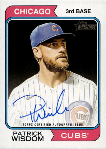 2023 Patrick Wisdom Topps Heritage REAL ONE AUTO Chicago Cubs #ROA-PW