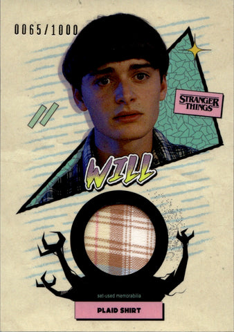 2023 Will Byers Zerocool Stranger Things Season 4 RELIC PLAID SHIRT 65/1000 #RUD-WB
