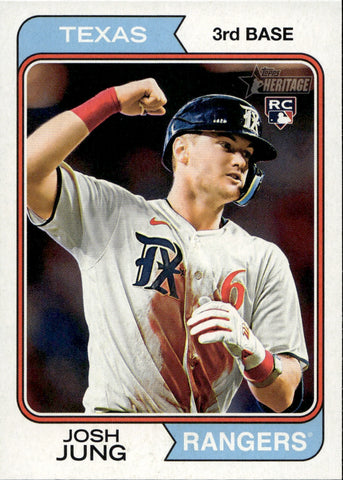 2023 Josh Jung Topps Heritage IMAGE VARIATION ROOKIE Texas Rangers #512