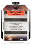 2023 Topps Finest Star Wars Debra Wilson as Cere Junda Autograph #FA-DW 32/50 GOLD REFRACTOR AUTO