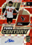 2022 Jalen Pitre Panini Donruss Elite TURN OF THE CENTURY RED ROOKIE AUTO 39/75 Houston Texans TC-47