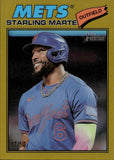 2026 Staling Marte Topps Heritage CHROME GOLD REFRACTOR 37/50 #213 New York Mets