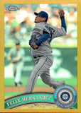 2011 Felix Hernandez Topps Chrome GOLD REFRACTOR 32/50 #105 Seattle Mariners