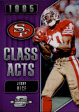 2018 Jerry Rice Panini Contenders Optic CLASS ACTS PURPLE San Francisco 49ers #CA-JR