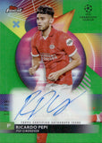 2024 Ricardo Pepe Autograph Topps Finest UEFA Champions League Soccer #A-RP 17/99 GREEN REFRACTOR AUTO PSV EINDHOVEN
