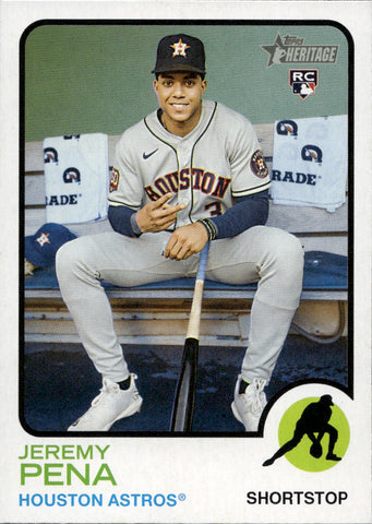 2022 Jeremy Pena Topps Heritage IMAGE VARIATION ROOKIE Houston Astros #629