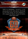 2015 Ryan Tannehill Topps Chrome 60TH ANNIVERSARY PULSAR REFRACTOR JERSEY NUMBER 17/50 Miami Dolphins #T60-RT