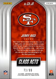 2018 Jerry Rice Panini Contenders Optic CLASS ACTS PURPLE San Francisco 49ers #CA-JR