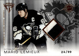 2004 Mario Lemieux Pacific Titanium Private Stock PATCH JERSEY 24/99 Pittsburgh Penguins #203