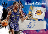 2022-23 Lonnie Walker IV Panini Court Kings BRUSH STROKES VIOLET AUTO 30/35 Los Angeles Lakers #BR-LWL