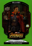 2022 Benedict Cumberbatch as Doctor Strange Upper Deck Allure GREEN QUARTZ 52/99 #77