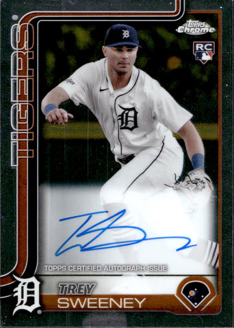 2025 Trey Sweeney Topps Chrome ROOKIE AUTO AUTOGRAPH RA-TS Detroit Tigers