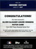 2022 Shohei Ohtani Topps Series 2 SILVER SLUGGER COMMEMORATIVE AWARD WINNER PATCH #SSA-SO Anaheim Angels
