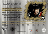 2004 Mario Lemieux Pacific Titanium Private Stock PATCH JERSEY 24/99 Pittsburgh Penguins #203